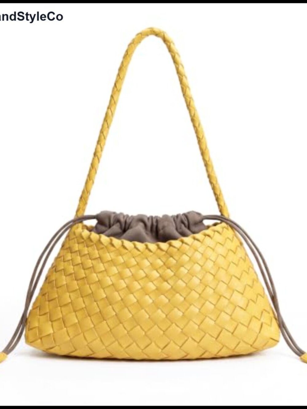 Faux Leather Handwoven Hobo Shoulder Bag Purse Tote